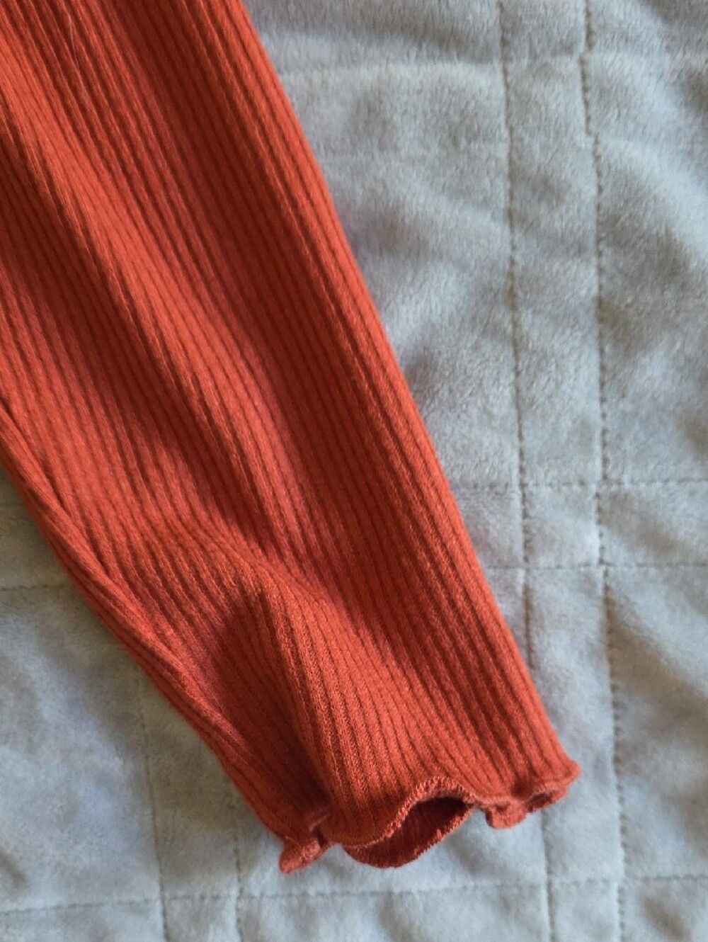 Grace & Lace Rust Ribbed Button-Front Polo Top - XL - Picture 4 of 5